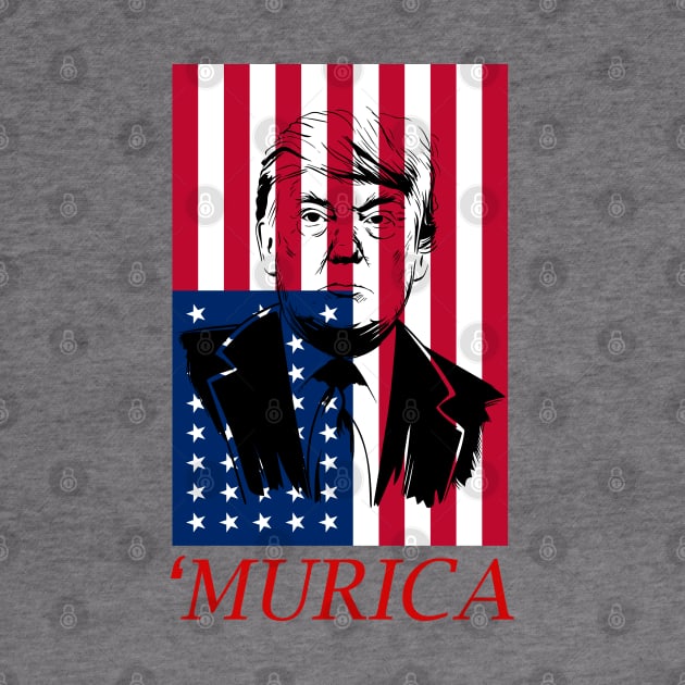 Donald Trump Murica 4th of July Patriotic American Party USA by Adolphred